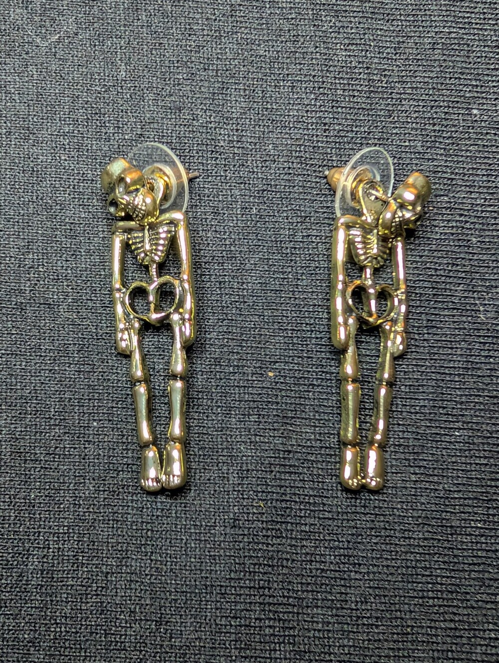 Unbranded Gold Skeleton Drop Earrings